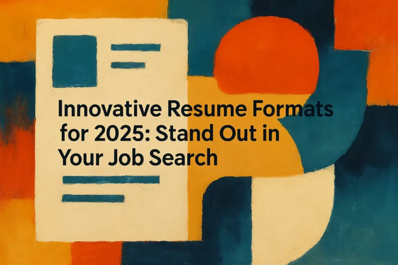 “Innovative Resume Formats for 2025: Stand Out in Your Job Search”