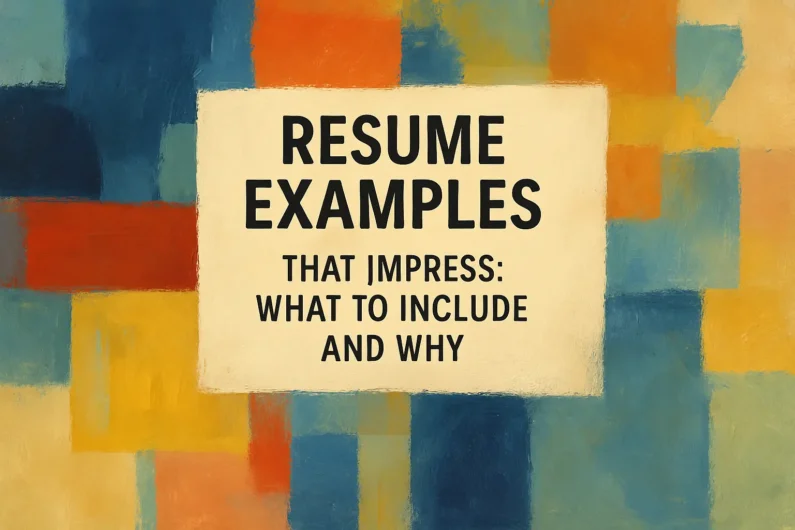 “Resume Examples That Impress: What to Include and Why”