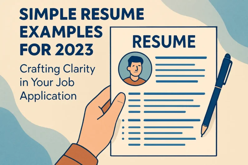 “Simple Resume Examples for 2023: Crafting Clarity in Your Job Application”