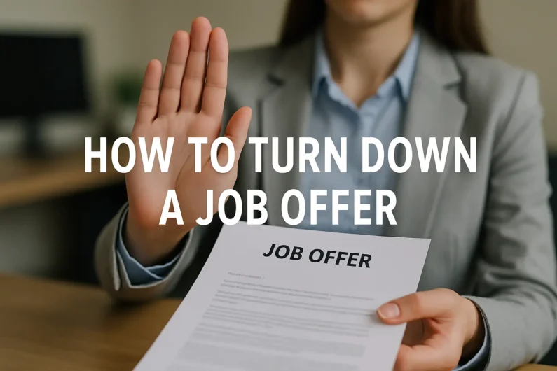 how to turn down a job offer
